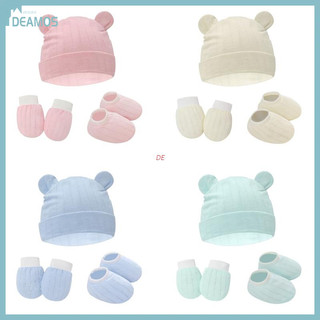 1 Set Vỏ Bọc Găng Tay/Chân Bằng Cotton Mềm Mại Chống Trầy Xước Không Găng Tay Cho Bé Sơ Sinh