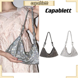 Túi xách nữ đính đá quai dây đôi thắt nút Crystal Mesh Bag
