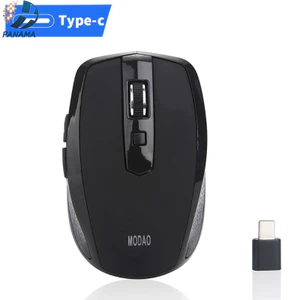 Chuột ko dây Usb Type C 2.4 Ghz 800/1200/1600 Dpi cho laptop táo Pro