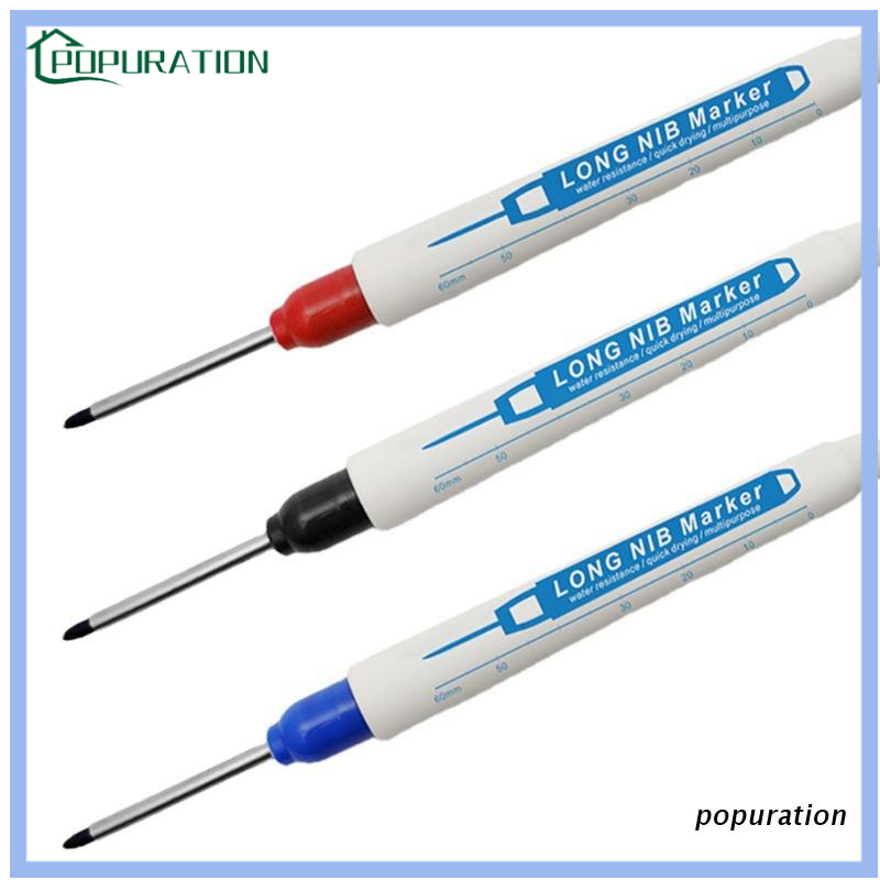 Bút Lông Đánh Dấu Lỗ Sâu Đa Năng Màu Đen Đỏ Xanh Dương Đỏ Dành Cho Phòng Tắm/Làm Gỗ/Làm Mộc