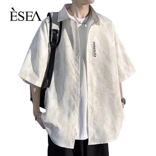 Áo Sơ Mi ESEA 2023 Tay Ngắn Đơn Giản Thời Trang Thường Ngày Cho Nam Và Nữ