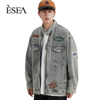 Esea Áo Khoác denim Dài Tay Phong Cách retro Đường Phố Mỹ Cho Nam Và Nữ Thời trang Bán Chạy