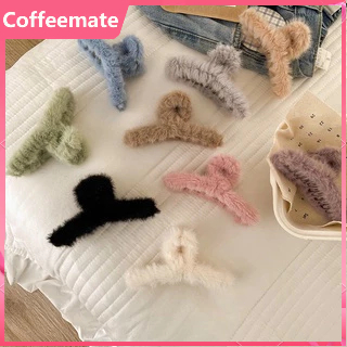 ⚡CM⚡Kẹp tóc phủ lông nhung cỡ lớn phong cách Hàn Quốc thời trangcho nữ