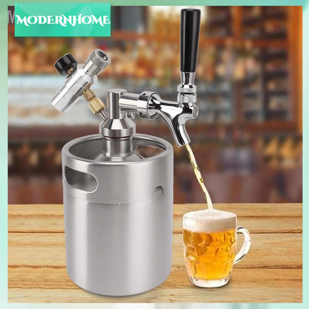 ModernHome Mini Thùng Rượu Inox Keg Bộ 2L Growler Với Bia Đồ Uống Đựng ...