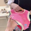 Bộ Áo Dệt Kim Sát Nách Màu Hồng Kẻ Sọc Phối Quần Short Thời Trang Mùa Hè Cho Bé Gái
