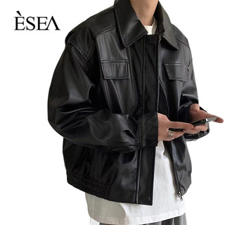Esea Áo Khoác Da Tay Dài Phong Cách retro Mỹ Thời Trang Xuân Thu Dành Cho Nam Nữ