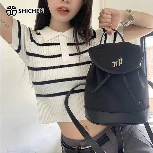 SHI CHEN Ba Lô Vải Thời Trang Hàn Quốc Dành Cho Nữ