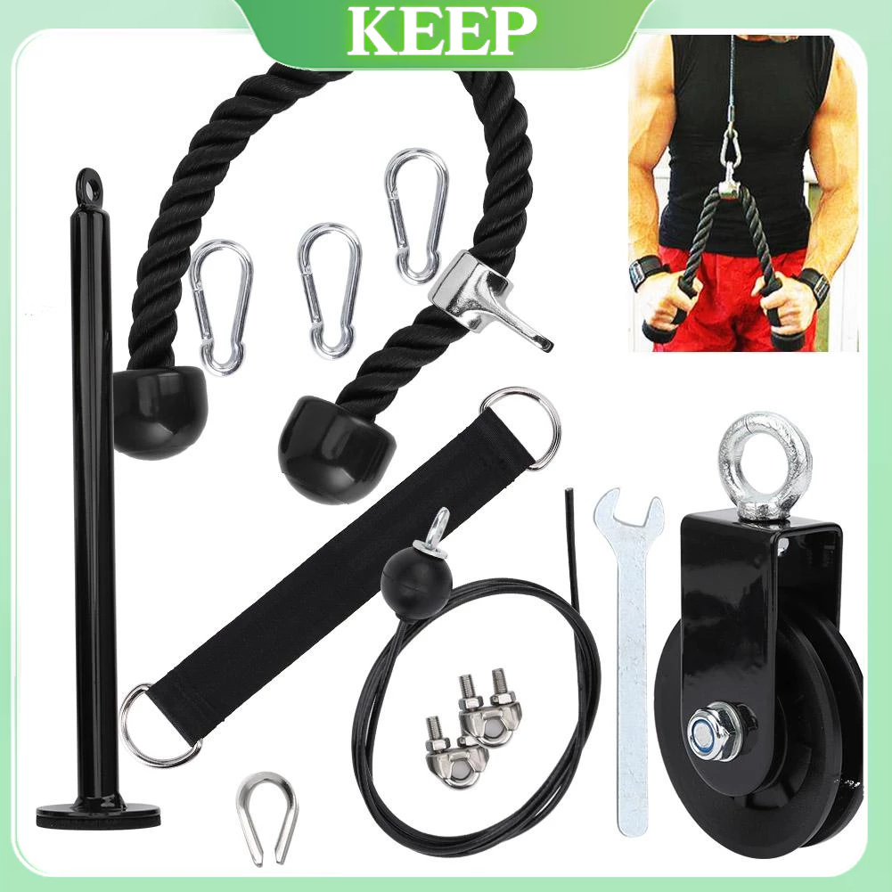 [Hàng Hot] Bộ Dây Cáp Ròng Rọc Tập Gym Tại Nhà Tiện Lợi | Shopee Việt Nam