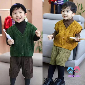 Phiên bản Hàn Quốc Áo len / Áo len dệt kim cho bé trai + Quần len