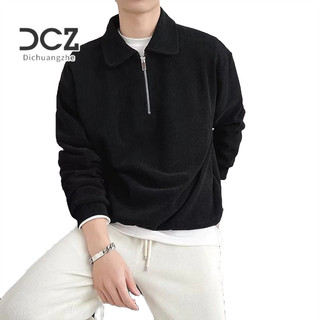 DICHUANGZHE Áo sweater Tay Dài Cổ polo Có Khóa Kéo Phong Cách Thời Trang Dành Cho Nam Giới