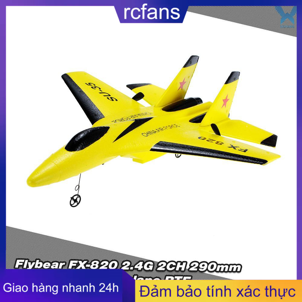 Mô hình máy bay thủ công Flybear FX-820 2.4G 2CH điều khiển từ xa SU-35 sải  cánh 290mm | Shopee Việt Nam