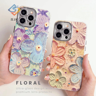 Ốp Điện Thoại Họa Tiết Hoa Mẫu Mới Bảo Vệ camera Cho iPhone 11 12 13 14 15 pro max 11 pro max