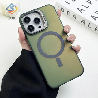 Sang Trọng Ốp Điện Thoại Cứng Nhám Từ Tính Bảo Vệ Ống Kính Cho iphone 15 pro max 14 13 12 11 pro max 15 plus
