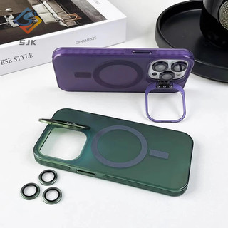 Sang Trọng Ốp Điện Thoại Cứng Nhám Từ Tính Bảo Vệ Ống Kính Cho iphone 15 pro max 14 13 12 11 pro max 15 plus