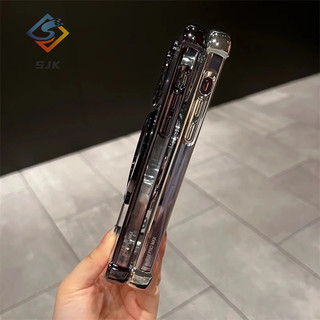Ốp Điện Thoại Trong Suốt Có Giá Đỡ Từ Tính Bảo Vệ camera Cho iPhone 11 12 13 14 Pro max 15Promax
