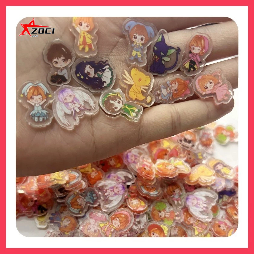 10 Miếng (Ngẫu Nhiên) 2cm Cardcaptor Sakura Kinomoto Sakura Ri Syaoran Tsukishiro Yukito Touya Kinomoto Acrylic Mảnh Nhỏ Mảnh Nhỏ Acrylic Handmade diy Vật tư tiêu hao Acrylic Piece Mini Mix