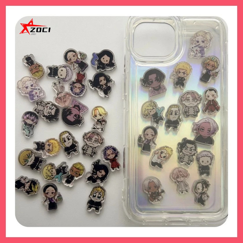 10 Miếng (Ngẫu Nhiên) 2cm Tokyo Revengers Draken Mikey Baji Mitsuya Takemichi Acrylic Mảnh Nhỏ Mảnh Nhỏ Acrylic Handmade diy Vật tư tiêu hao Acrylic Mảnh Mini Hỗn Hợp