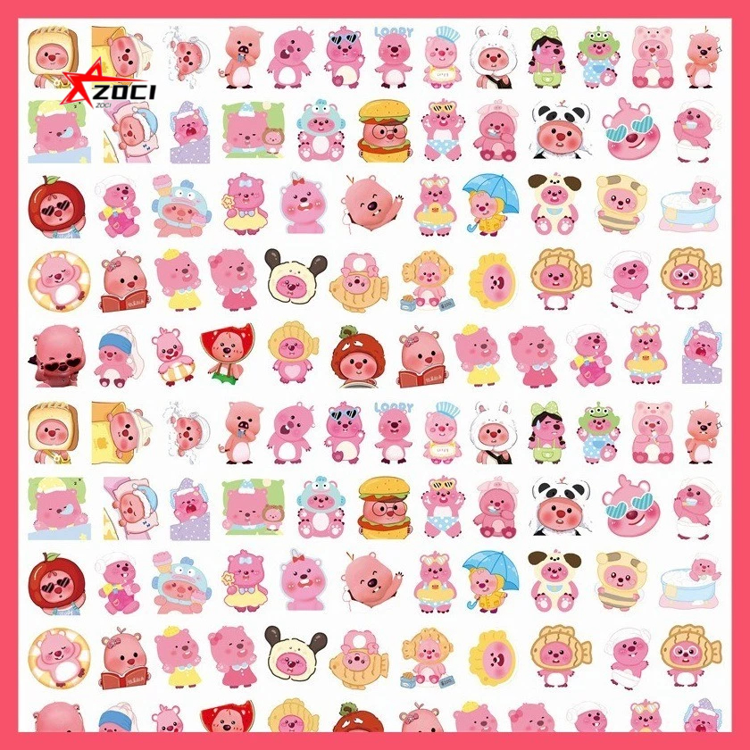 10 Miếng (Ngẫu Nhiên) 2cm LOOPY Acrylic Tấm Handmade Tự Làm Khung Ảnh Vật Liệu Trang Trí Tủ Lạnh Miếng Dán Vỏ Điện Thoại Móc Khóa