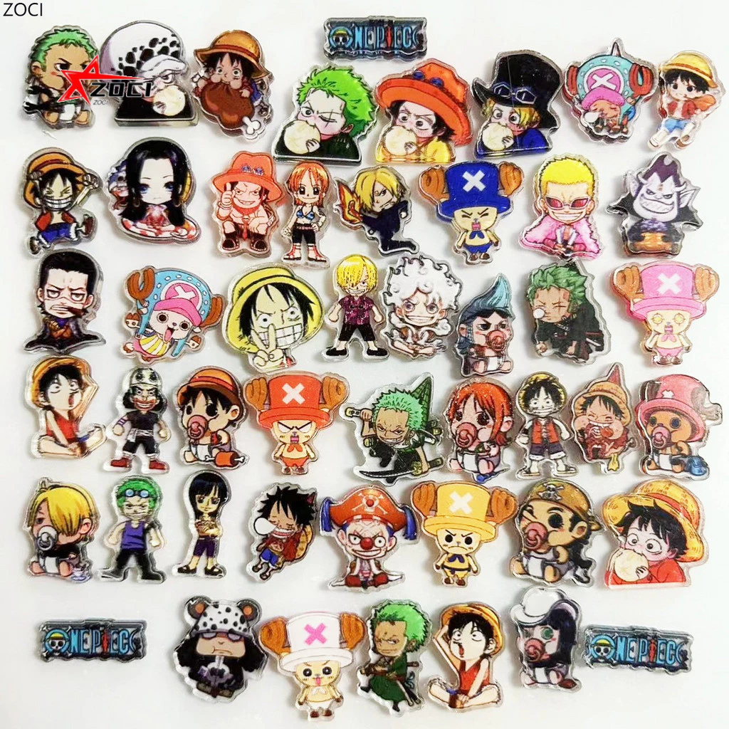 10 Miếng (Ngẫu Nhiên) 2CM ONE PIECE Luffy Zoro Nami Sanji Tony Chopper Nico Robin Acrylic Tấm Handmade diy Khung Ảnh Vật Liệu Trang Trí Miếng Dán Tủ Lạnh Vỏ Điện Thoại Móc Khóa