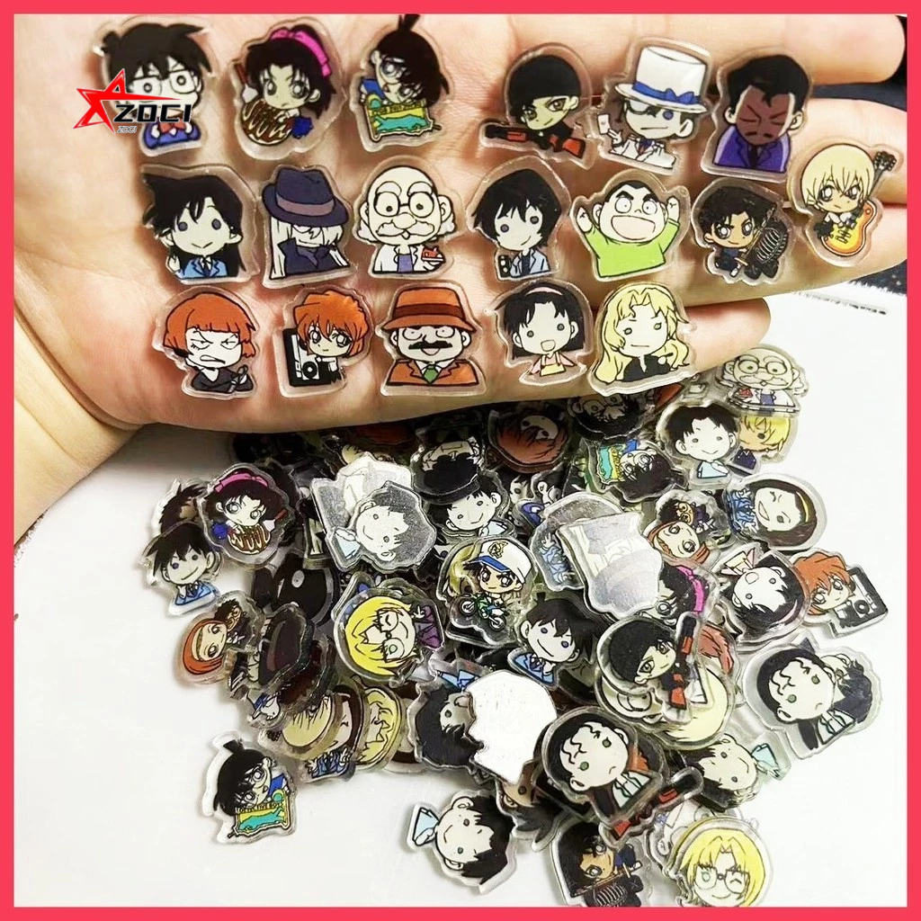 50-100 Miếng (Ngẫu Nhiên) 2cm Thám Tử Lừng Danh Conan Shinichi Kudo Acrylic Phim Tùy Chỉnh DIY Anime Hoạt Hình Ngôi Sao Thật Avatar Móc Khóa