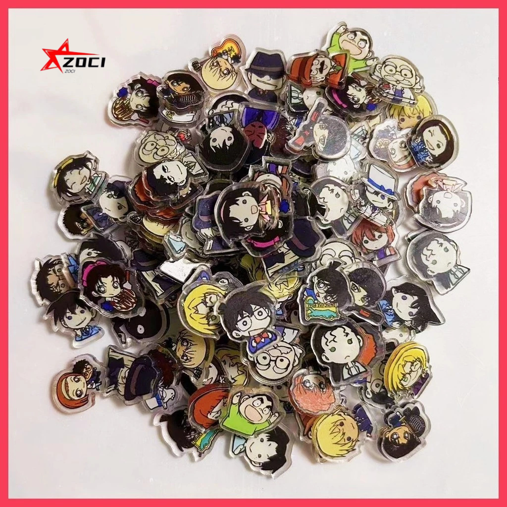 10 Miếng (Ngẫu Nhiên) 2cm Thám Tử Lừng Danh Conan Shinichi Kudo Acrylic Mảnh Nhỏ Acrylic Handmade diy Vật tư tiêu hao Acrylic Mảnh Mini Hỗn Hợp Gói