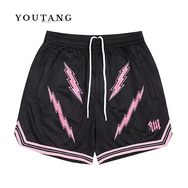 Youtang Quần short tập luyện bóng rổ Mỹ mùa hè nam retro niche quần short màu tương phản đa năng