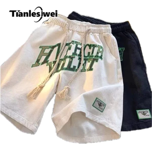 Tianlesiwei Mùa Hè Mới retro Quần Short Mỹ Đường Phố Cao Cấp Hợp Thời Trang Rời Đi Biển Thể Thao Quần Short Thường Ngày