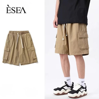 Quần short nam ESEA, thời trang và phổ biến kiểu Mỹ cổ điển dáng rộng giản dị kiểu Nhật Bản Harajuku quần short thể thao phong cách unisex chất lượng cao, có thể mặc cho cả nam và nữ