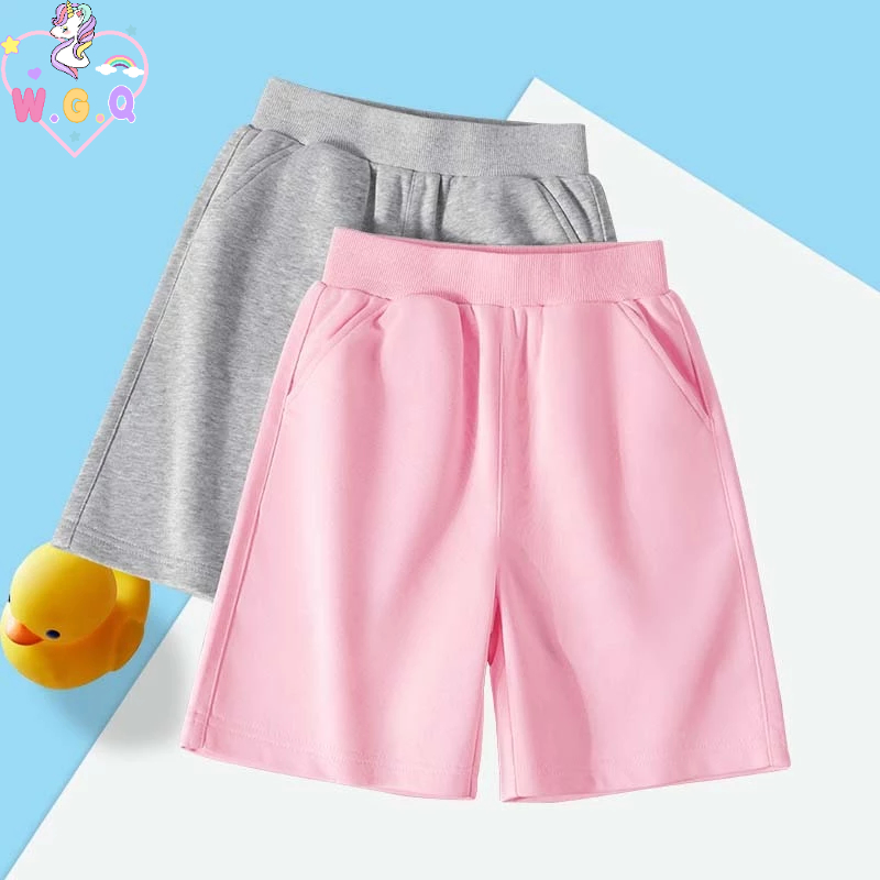 W.G.Q Quần đùi bé gái，100% cotton vải，Mềm mại thoải mái，Với in dễ thương