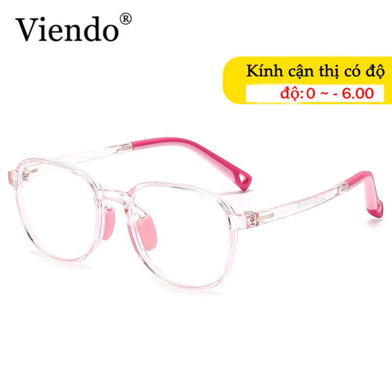 Kính Trẻ Em VIENDO Kính Chống Tia UV400 Gọng Nhựa Chống Ánh Sáng Xanh Đổi Màu Khi Ra Nắng Thời Trang Cho Bé Trai Và Gái -1.0/-2.0/-3.0/-4.0/-5.0/-6.0
