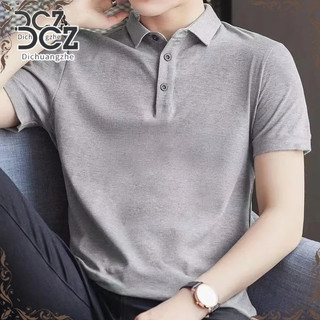 Dichuangzhe Áo sơ mi POLO màu trơn ve áo trẻ trung giản dị công sở khí chất nam ngắn tay hàng đầu mùa hè