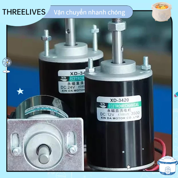 [Hàng Sẵn] Động cơ mô tơ tốc độ cao mini XD-3420 30W CW CCW cho máy ...