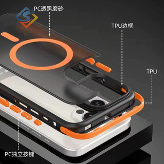 Vỏ giáp mới Vỏ từ tính iphone15 Pro Max Matte Black Vỏ điện thoại PVC cứng chống rơi Thích hợp cho iphone14 13 12 Pro Max Sạc từ tính 11 ProMax Case