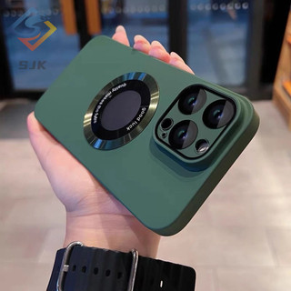 Ốp lưng cứng nam châm PC mờ Xanh lam Hồng xám tím i điện thoại 13 Pro max vỏ cho iPhone 11 12 13 14 15 Pro max 15plus 14plus vỏ mờ từ tính có bảo vệ ống kính