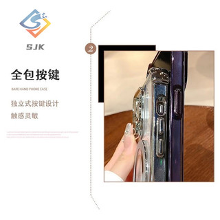 Armor Hard Clear PVC ClearMagnetic Giá đỡ iPhone 15Plus 14Plus 15 Pro Max Vỏ màu đỏ Vỏ bảo vệ Camera cho iPhone 14 13 12 11 Pro Max Sạc nam châm