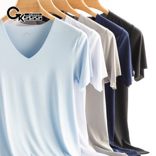 Áo thun thể thao ngắn tay Gksss Vải cổ chữ V khô nhanh thời trang xuân hè nam size M-5XL
