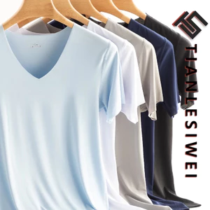 Tianlesiwei Xuân Hè thời trang nam cotton khô nhanh cổ chữ V tay ngắn thể thao size m-5xl
