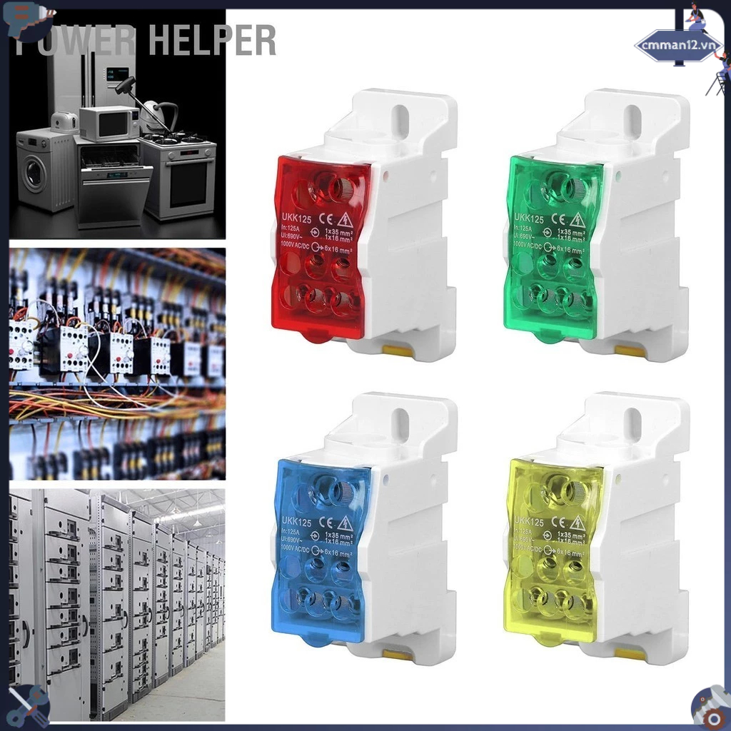 Power Helper Hộp phân phối đường ray DIN đầu cuối điện đa năng Đầu nối ...