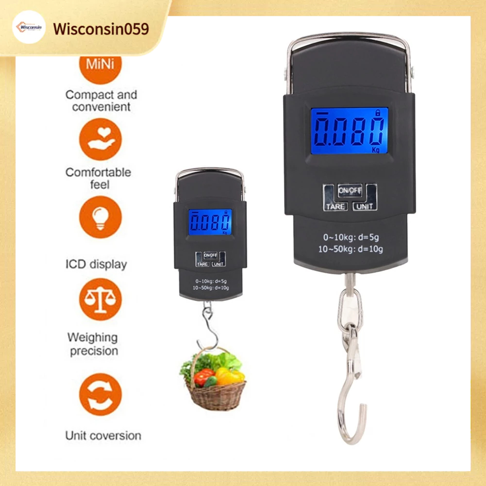Cân Điện Tử Di Động Cân Hành Lý Di Động Câu Cá Mua Sắm Móc Mini Palm ...