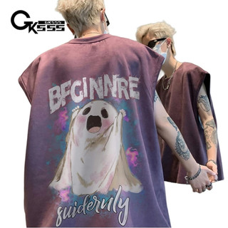 Gksss Áo Vest Nam Mùa Hè Mỹ Retro Đường Phố Bé Trai Màu Hồng Đẹp Trai Rời Thường Ngày Không Tay Top
