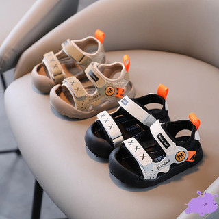 Dép sandal Tập đi cho bé trai 0-4 Tuổi mũi cong chống vấp họa tiết chữ X