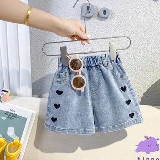 Quần Short Denim Giả Váy Dáng Rộng Phong Cách Thời Trang Mới 2024 Cho Bé Gái