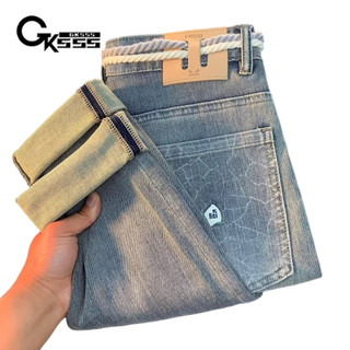 Quần jean nam Gksss kiểu Mỹ cổ điển dáng rộng giản dị chất lượng cao phong cách trung tính quần jean thiết kế
