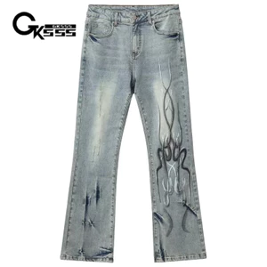 Quần jean nam Gksss, thiết kế hiphop dáng rộng cổ điển kiểu Mỹ, quần jean phong cách trung tính