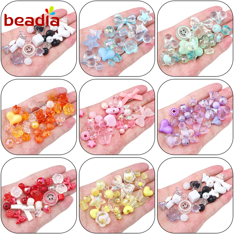Ảnh Hạt xâu Beadia bằng acrylic hỗn hợp phong cách Baroque dùng làm trang sức DIY 1
