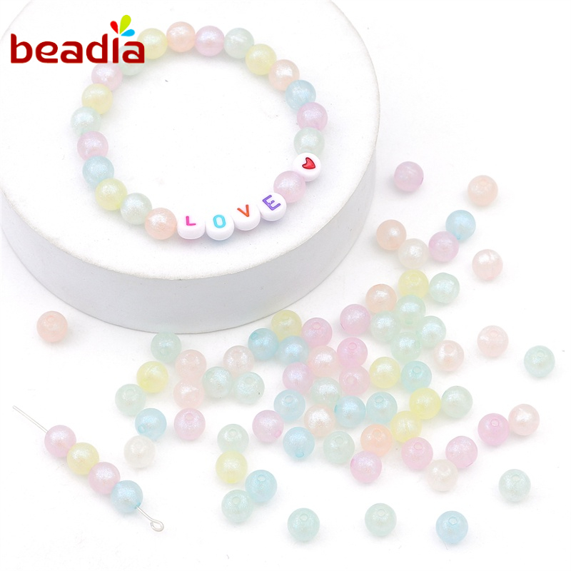 Ảnh BEADIA Hạt xỏ lỗ Beadia bằng acrylic 6mm thời trang làm trang sức thủ công DIY 1