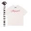 Tianlesiwei Áo thun cổ tròn đường phố cao cấp Mỹ mùa hè retro dáng rộng phong cách trung tính cotton áo thun ngắn tay