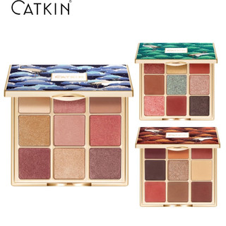 CATKIN 9 Colors Eeyshadow Bảng phấn mắt Catkin 9 màu sắc tông lì và ánh nhũ kết hợp thời trang sành