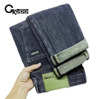 Quần jean nam Gksss dáng rộng giản dị thiết kế thương hiệu thời trang Hàn Quốc quần jean mỏng co giãn
