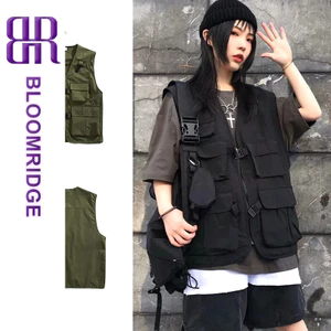 BLOOMRIDGE Áo vest Nhiều túi không tay áo choàng